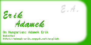 erik adamek business card